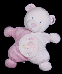 Kids Preferred CUDDLE BUG Teddy Bear Pink Star Plush Lovey